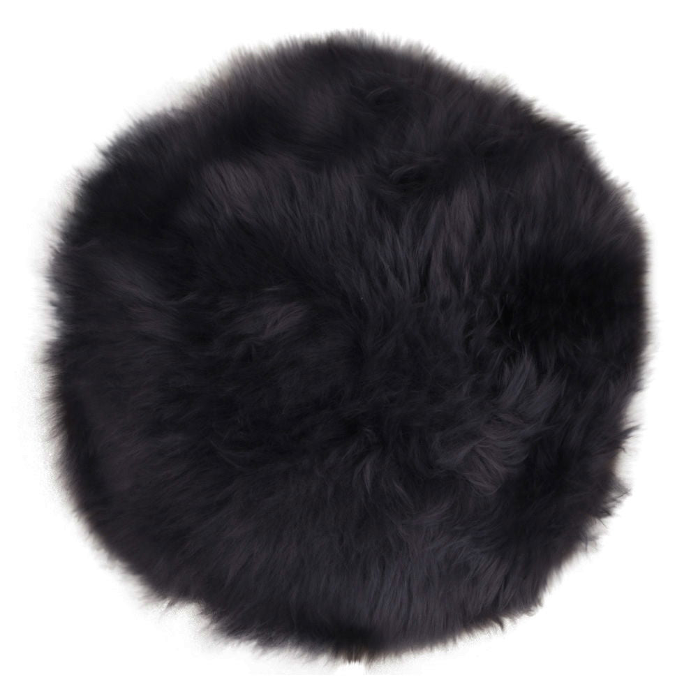 Lammfell-Sitzkissen – Ø35 cm, rund, echtes Lammfell